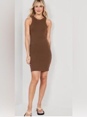 Old Navy Brown Sleeveless Mini Bodycon Dress XL TALL